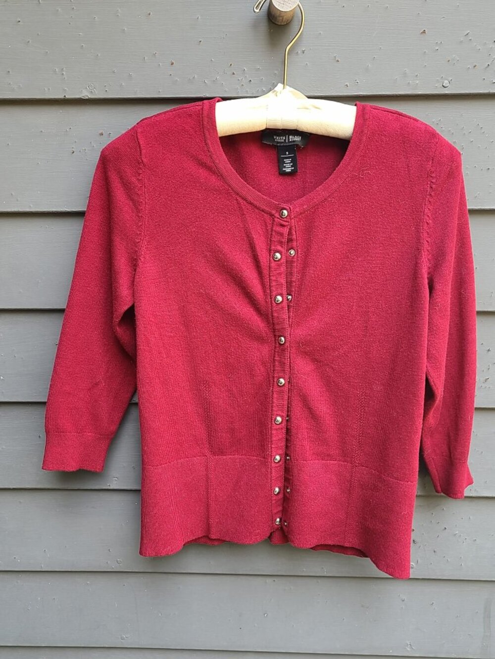 White House Black Market Red Cardigan size Small
